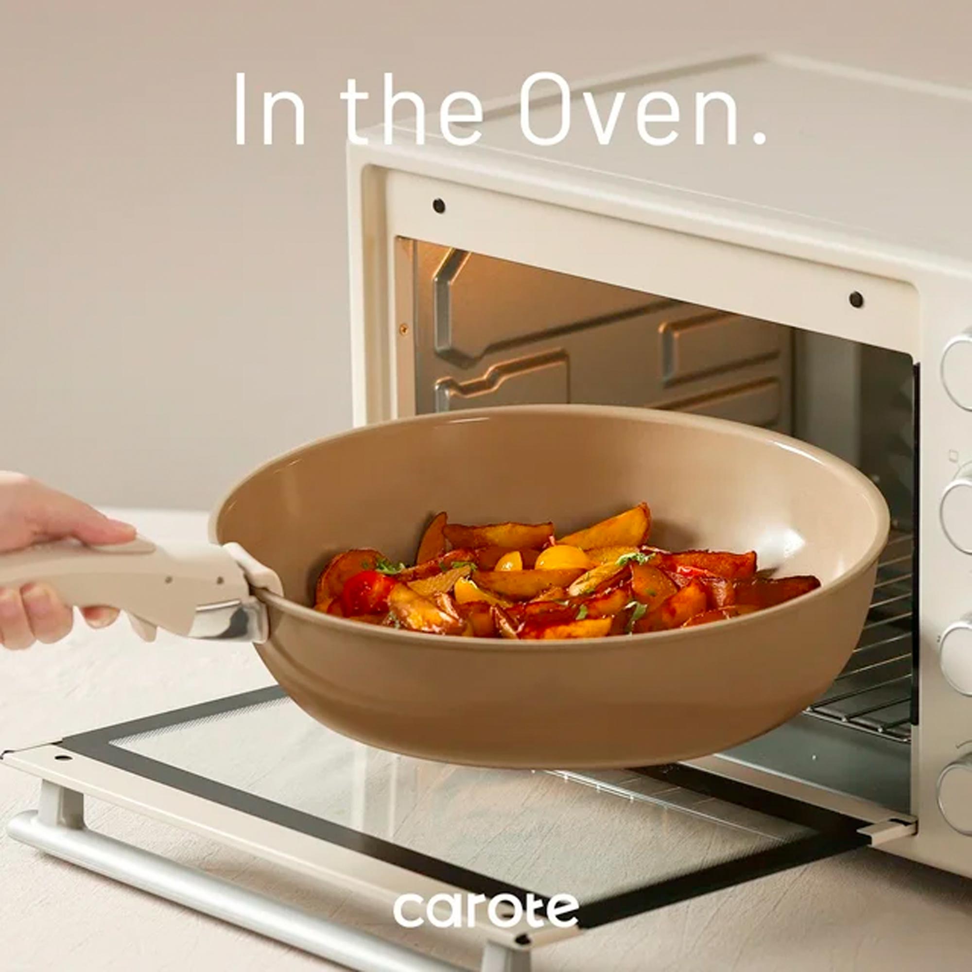 CAROTE 6pcs Pots and Pans Set, Ceramic Cookware Set Detachable Handle - Imagem 3